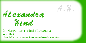 alexandra wind business card